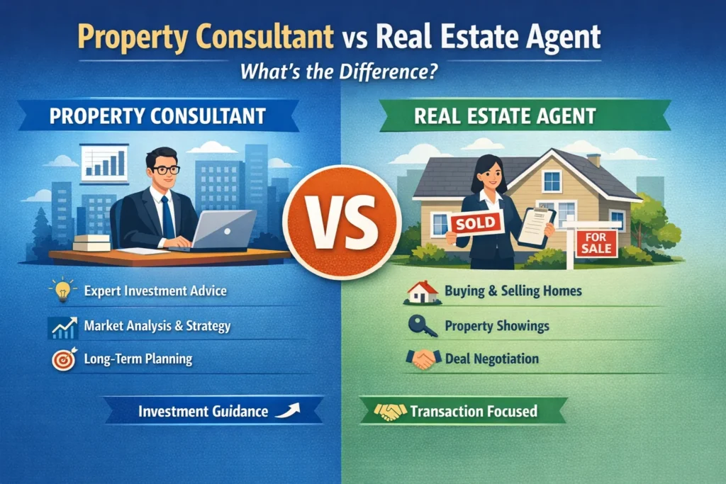 property consultant vs real estate agent