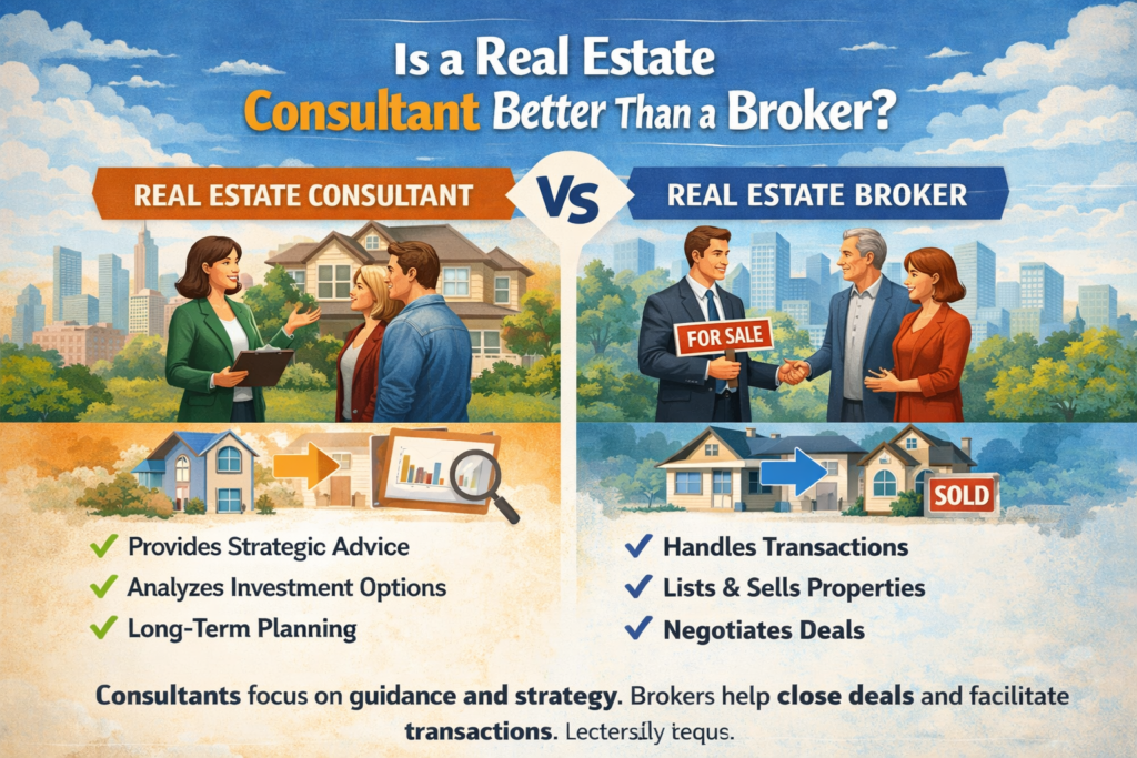 is a real estate consultant better than a broker?